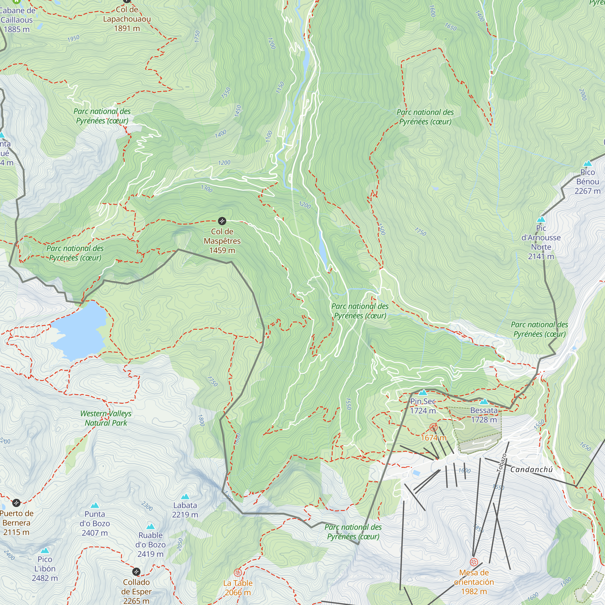 Cabane d'Escouret map