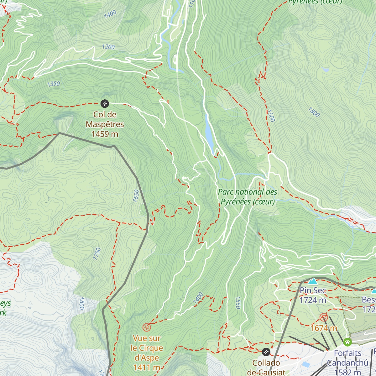 Cabane d'Escouret map