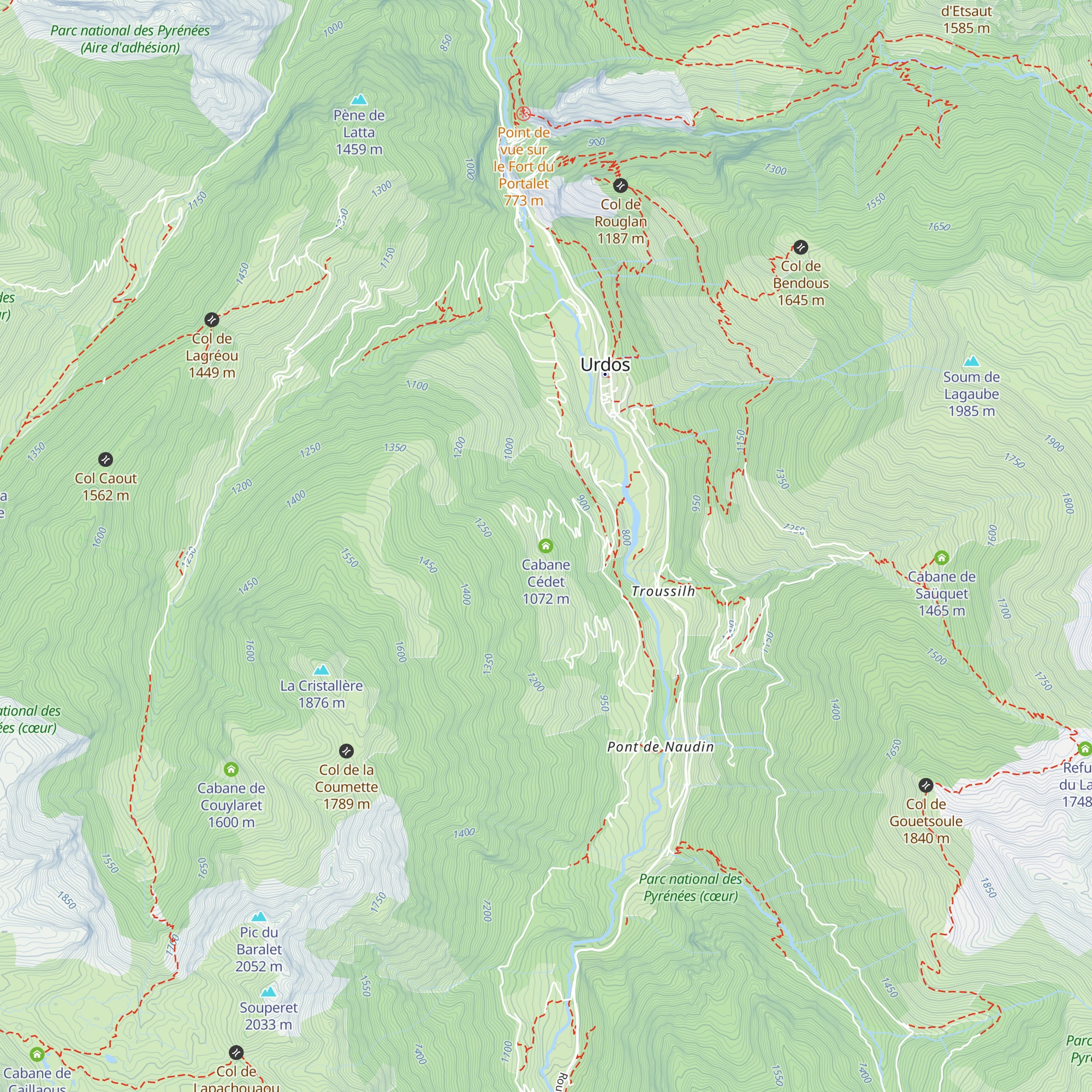 Cabane Cédet map