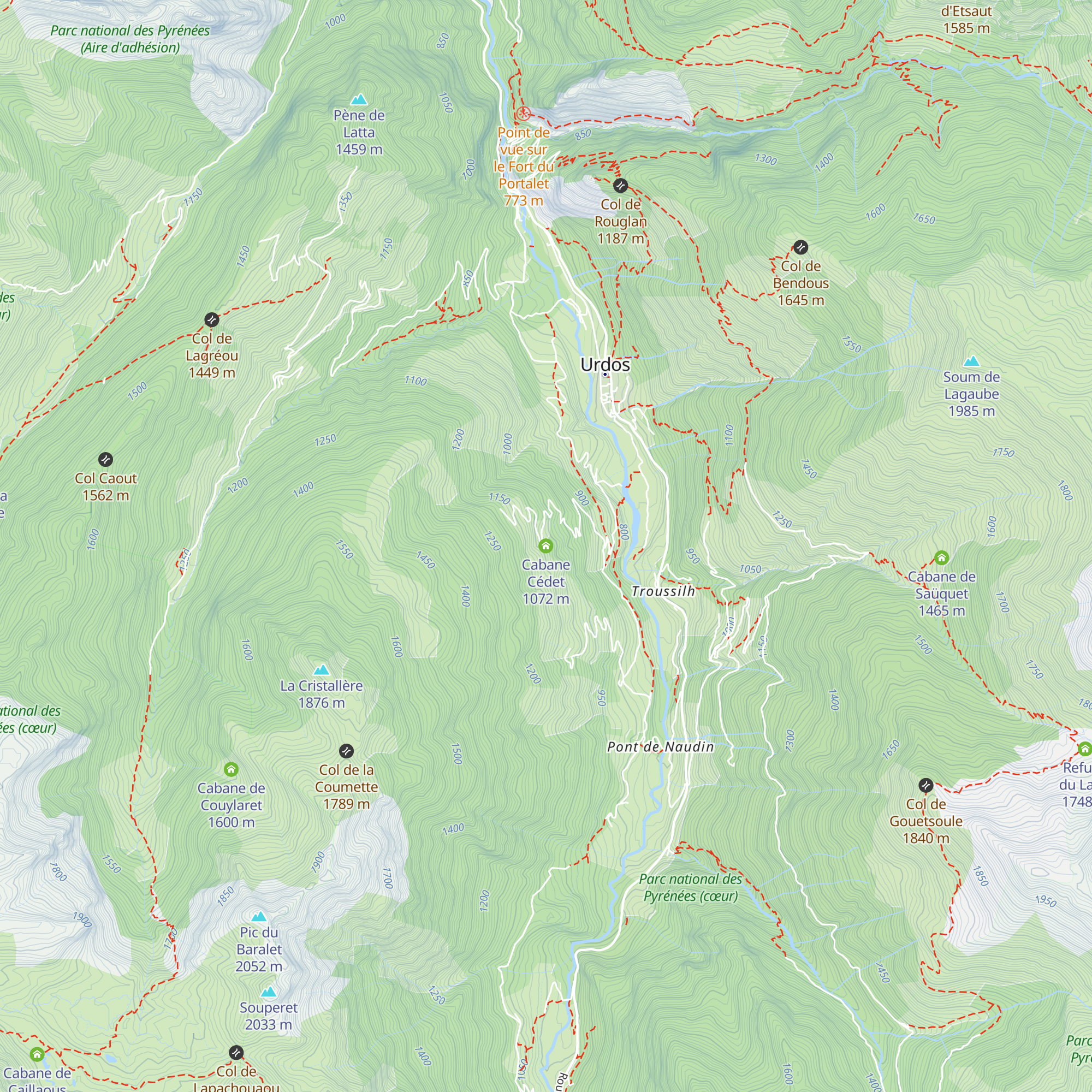 Cabane Cédet map