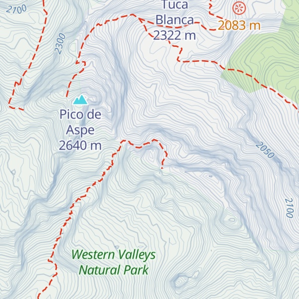 Map of Pico de la Garganta de Aisa