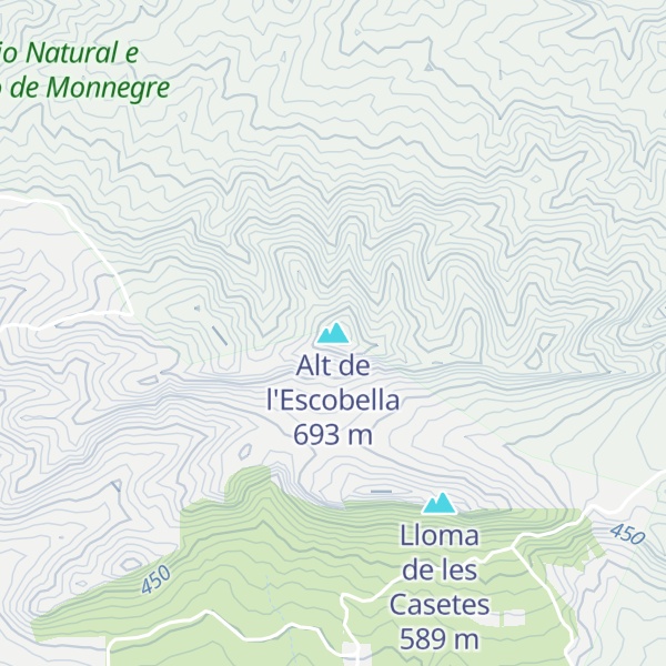 Map of Alt de l'Escobella