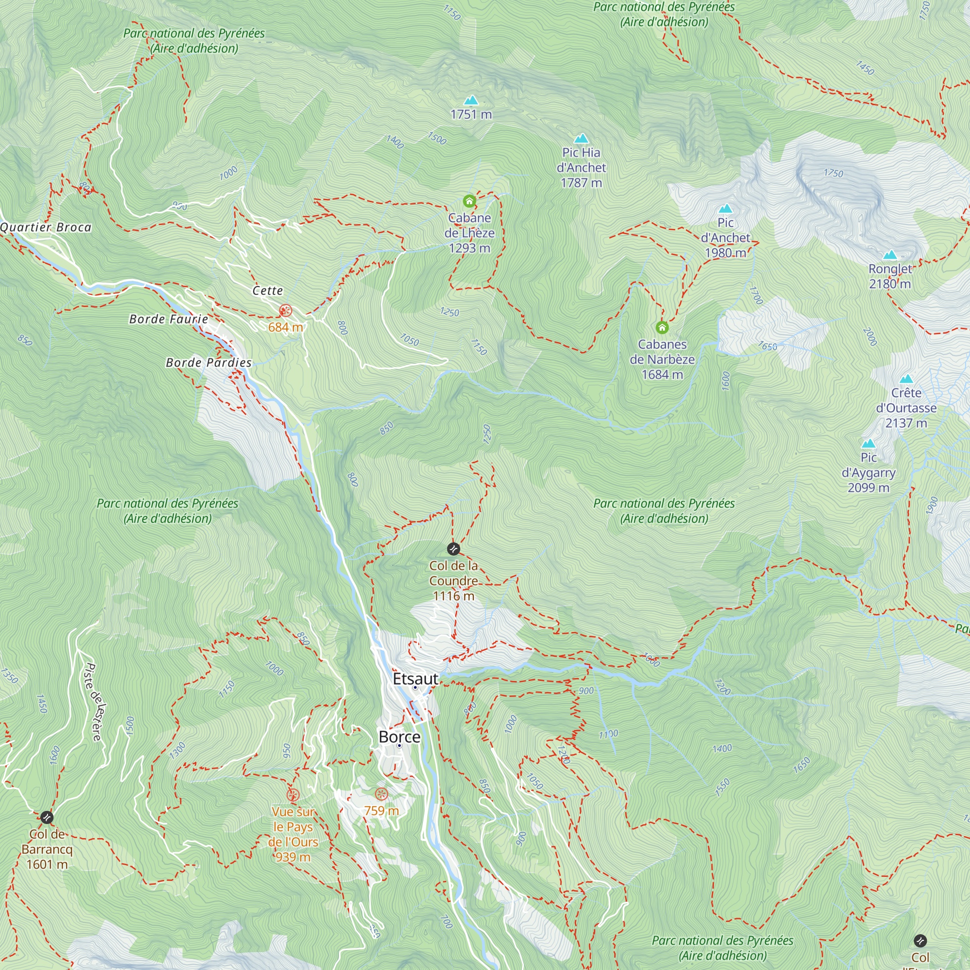 Cabane de Lucharry map