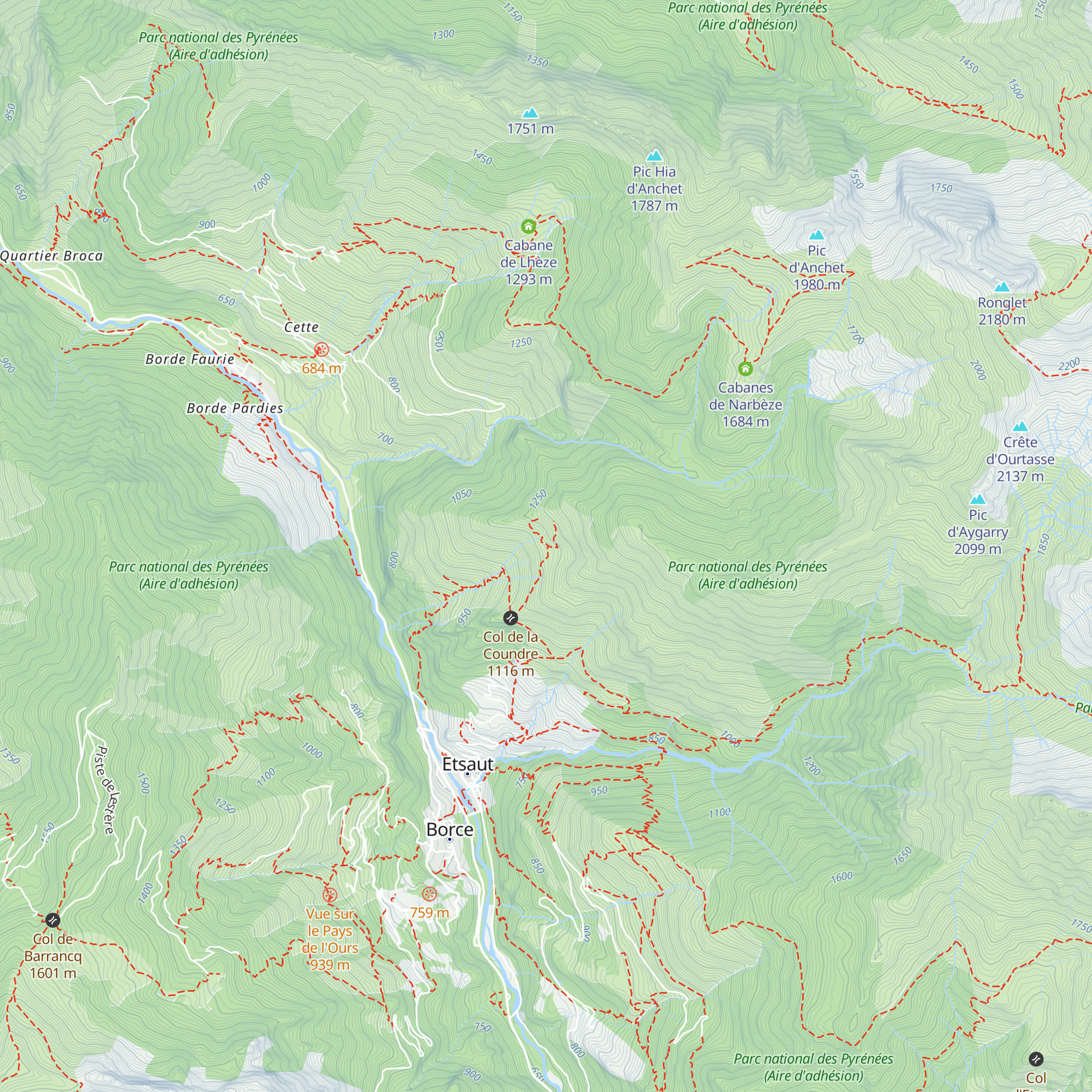 Cabane de Lucharry map