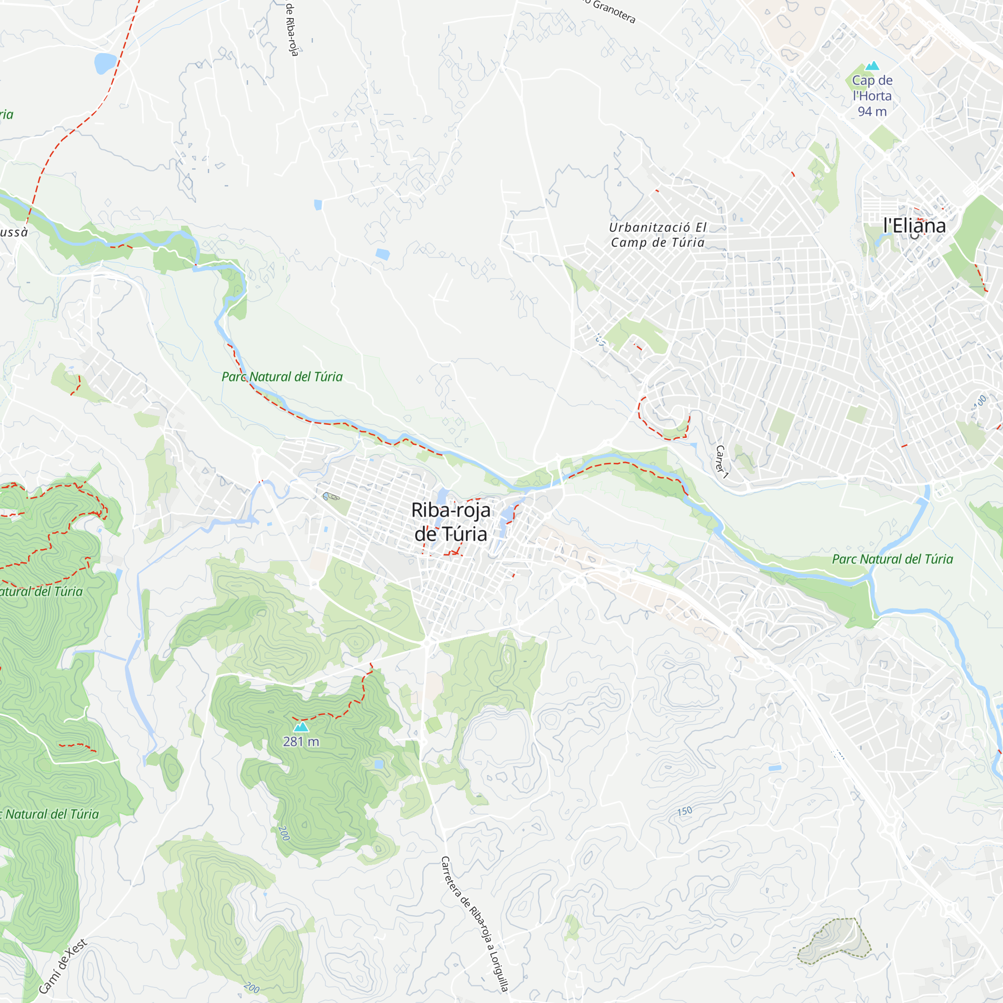 Tourist Info Riba-roja de Túria map