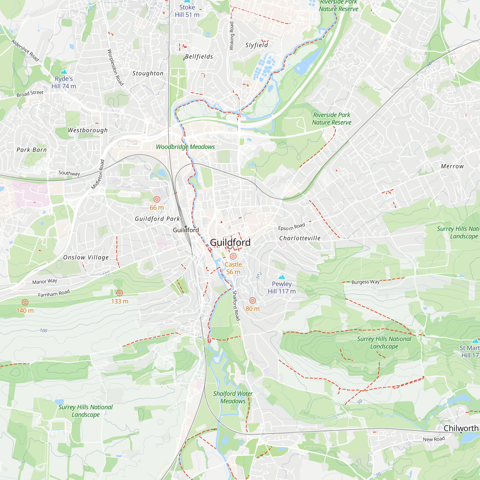 Guildford Tourist Information Centre map