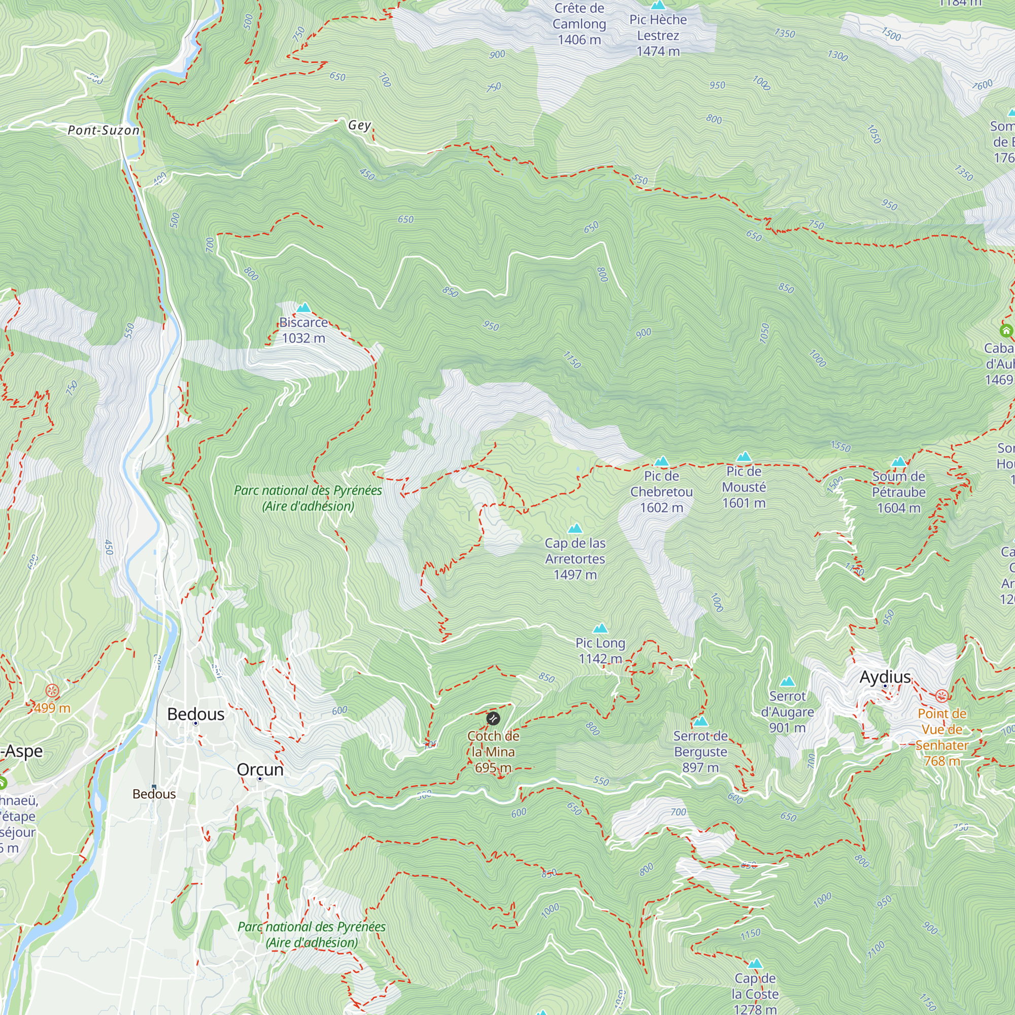 Cabane d'Ourdinse map