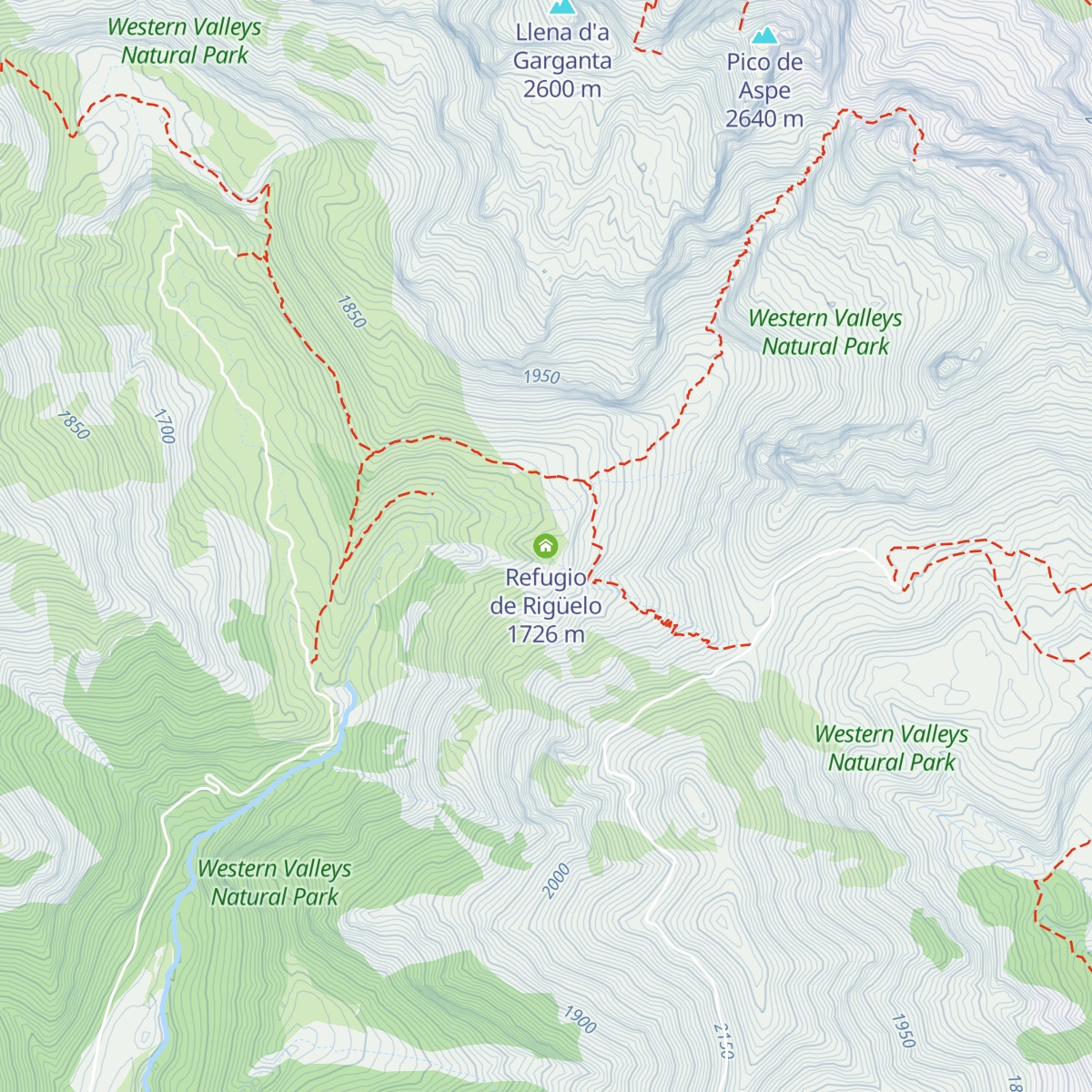 Refugio de Rigüelo map