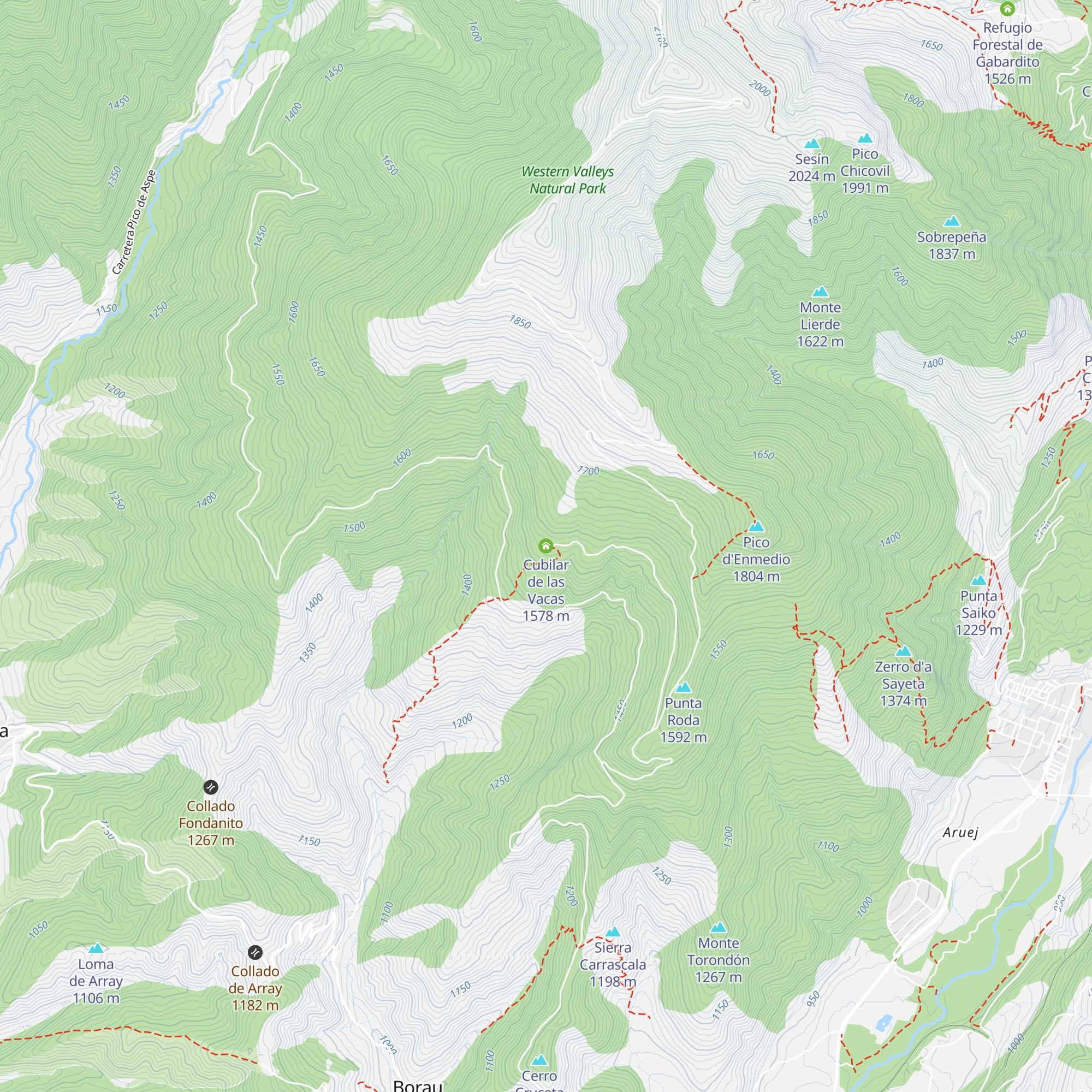 Cubilar de las Vacas map