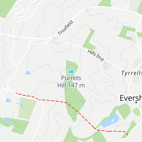 Map of Purrets Hill