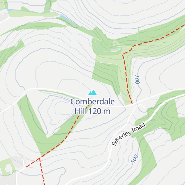 Map of Comberdale Hill