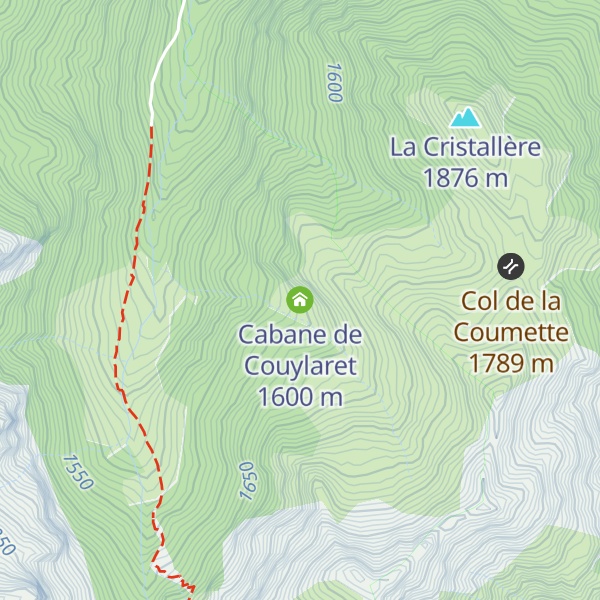 Map of Cabane de Couylaret