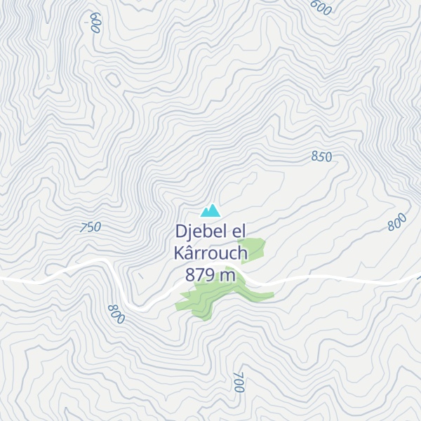Map of Djebel el Kârrouch