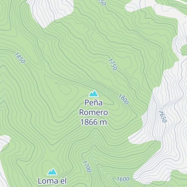 Map of Peña Romero