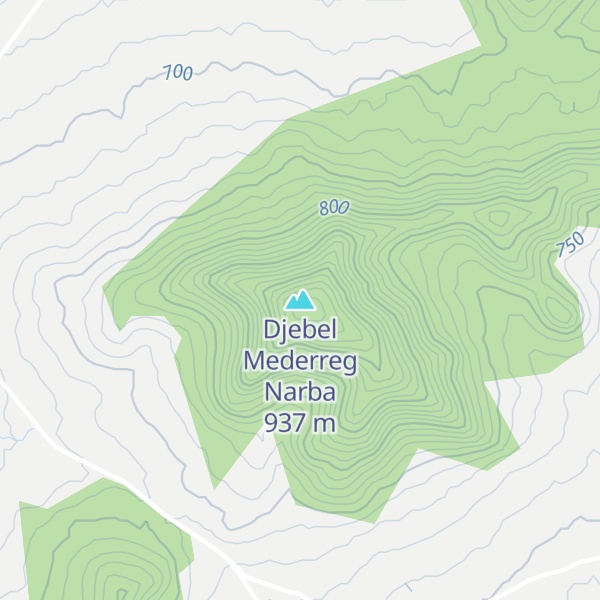 Map of Djebel Mederreg Narba