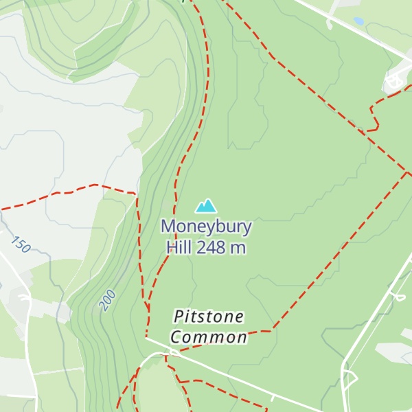 Map of Moneybury Hill