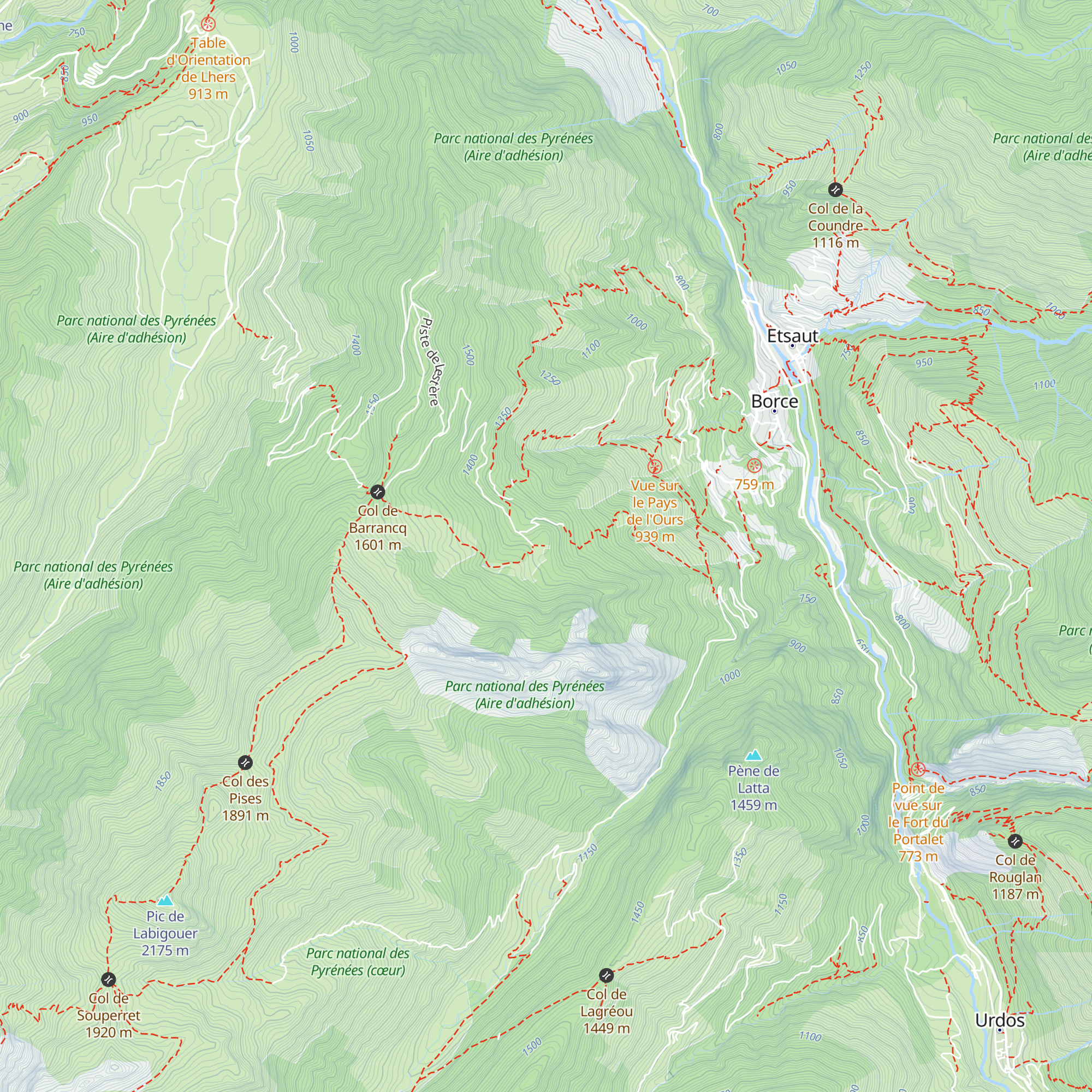 Cabane d'Udapet-de-Bas map