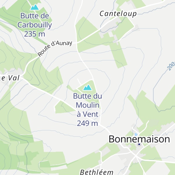 Map of Butte du Moulin à Vent