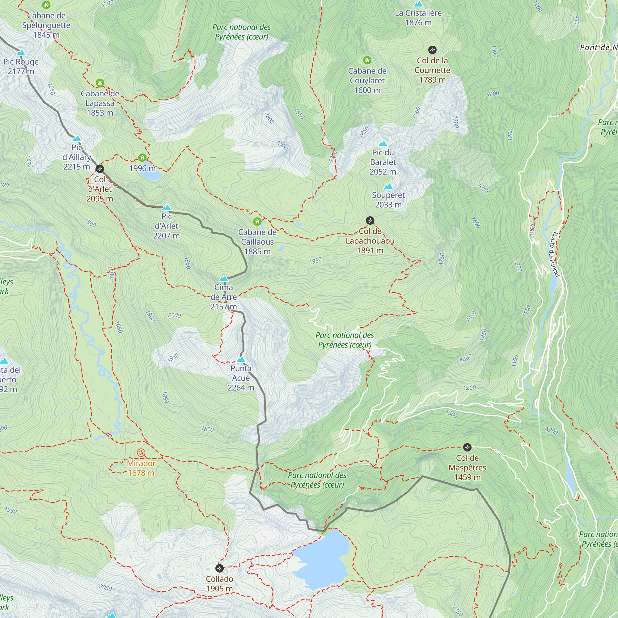 Cabane de la Caillabère map