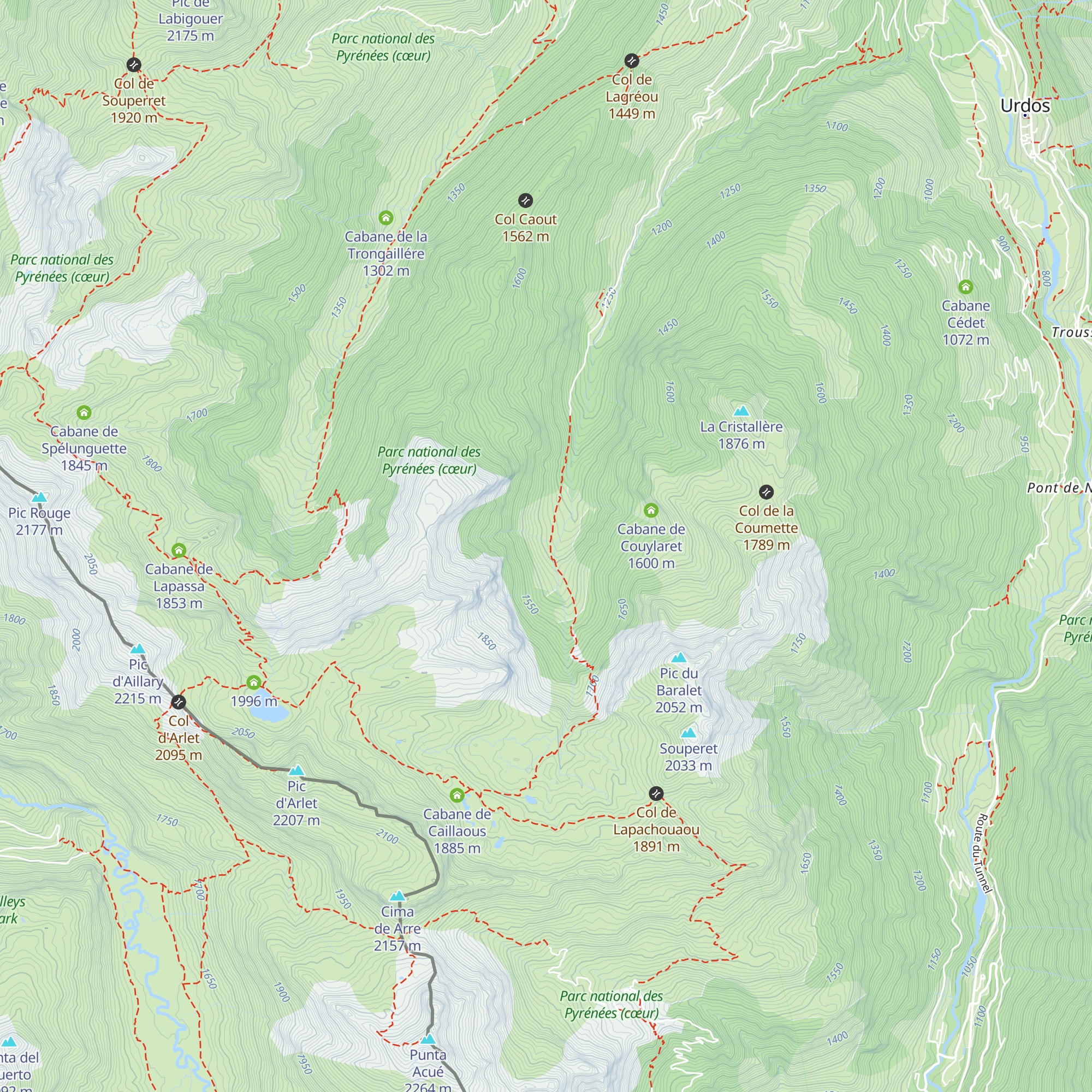 Cabane Pacheu map