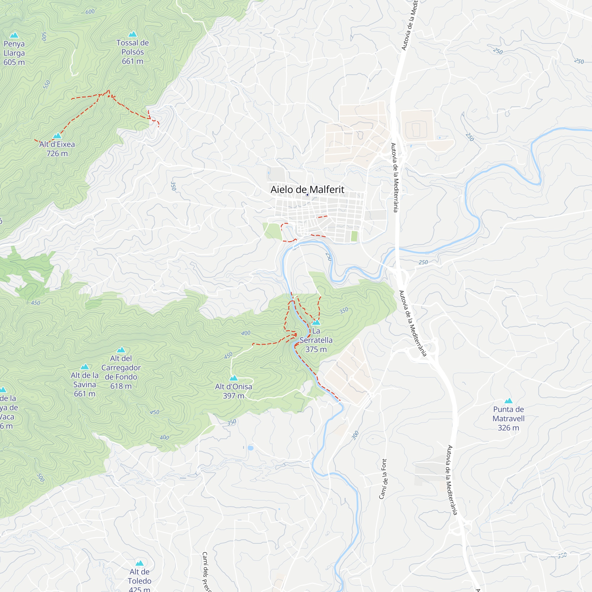 Refugi l'Arcà map