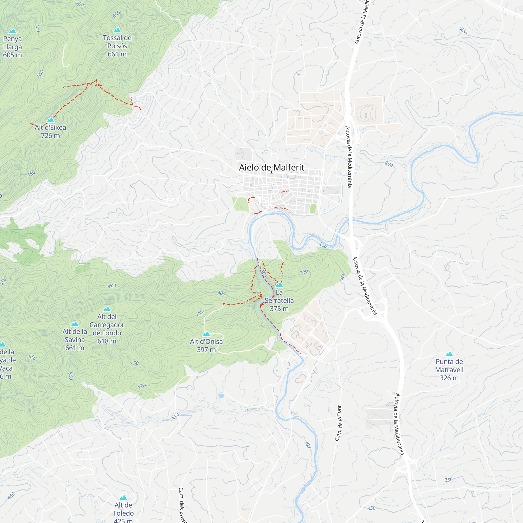 Refugi l'Arcà map