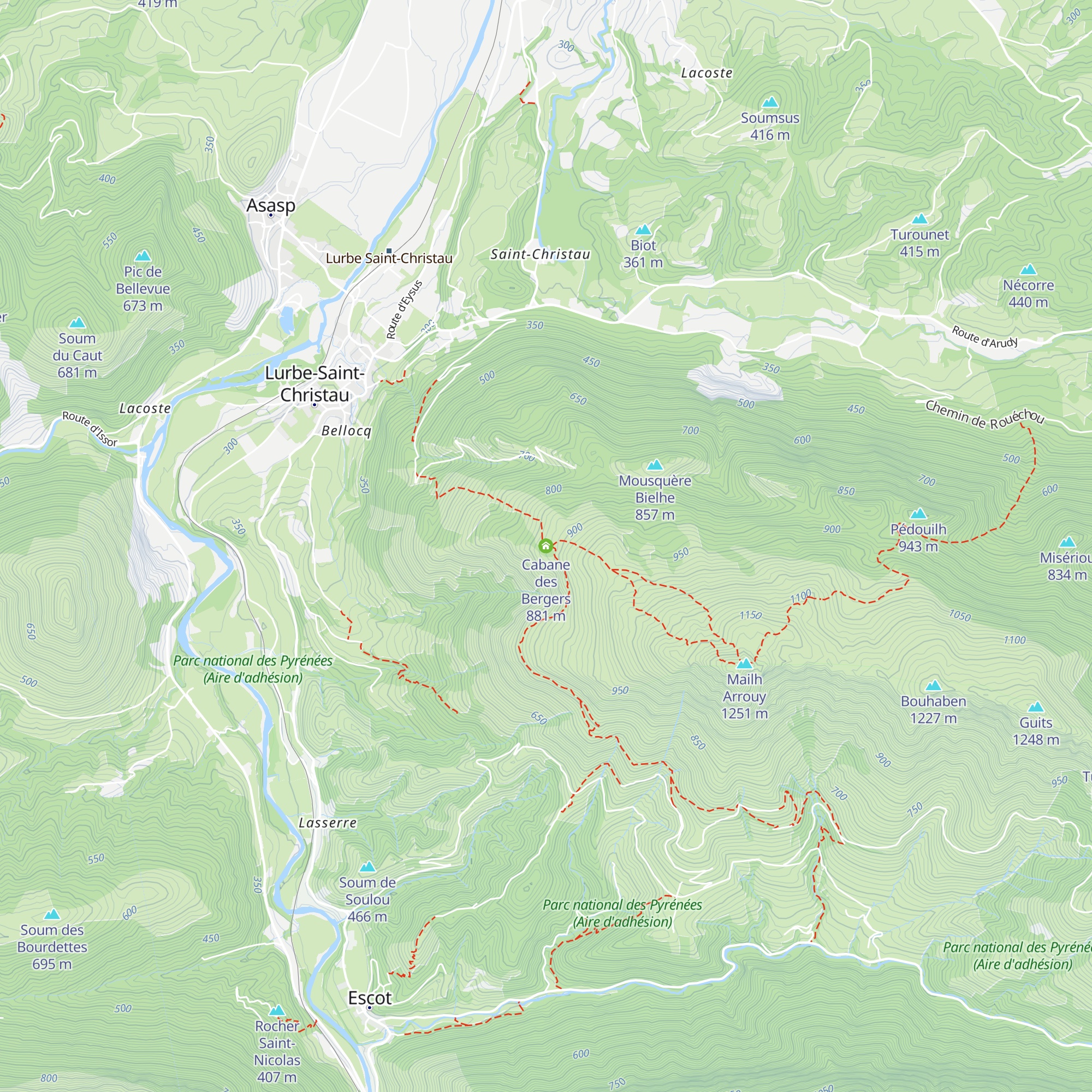 Cabane des Bergers map