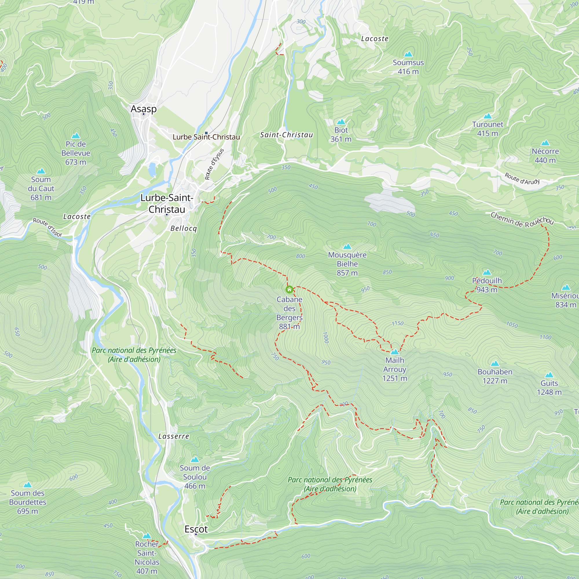 Cabane des Bergers map