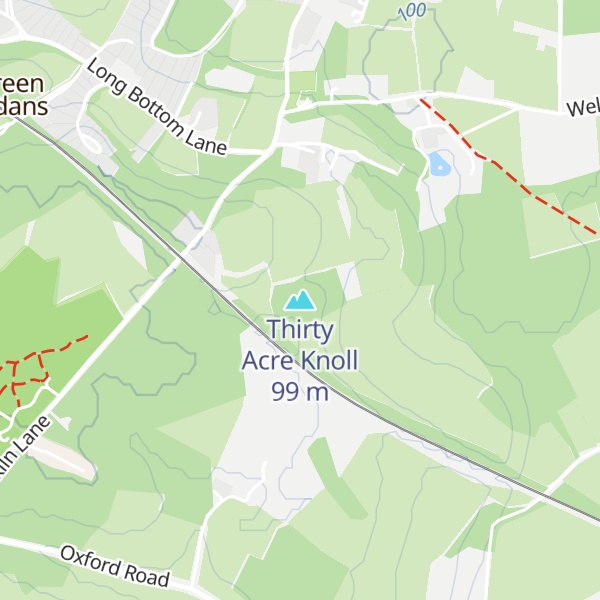 Map of Thirty Acre Knoll