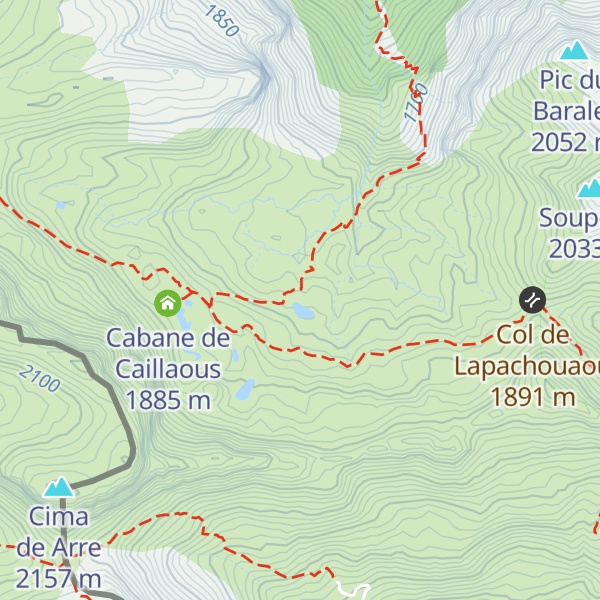 Map of Cabane de Gourgue Sec