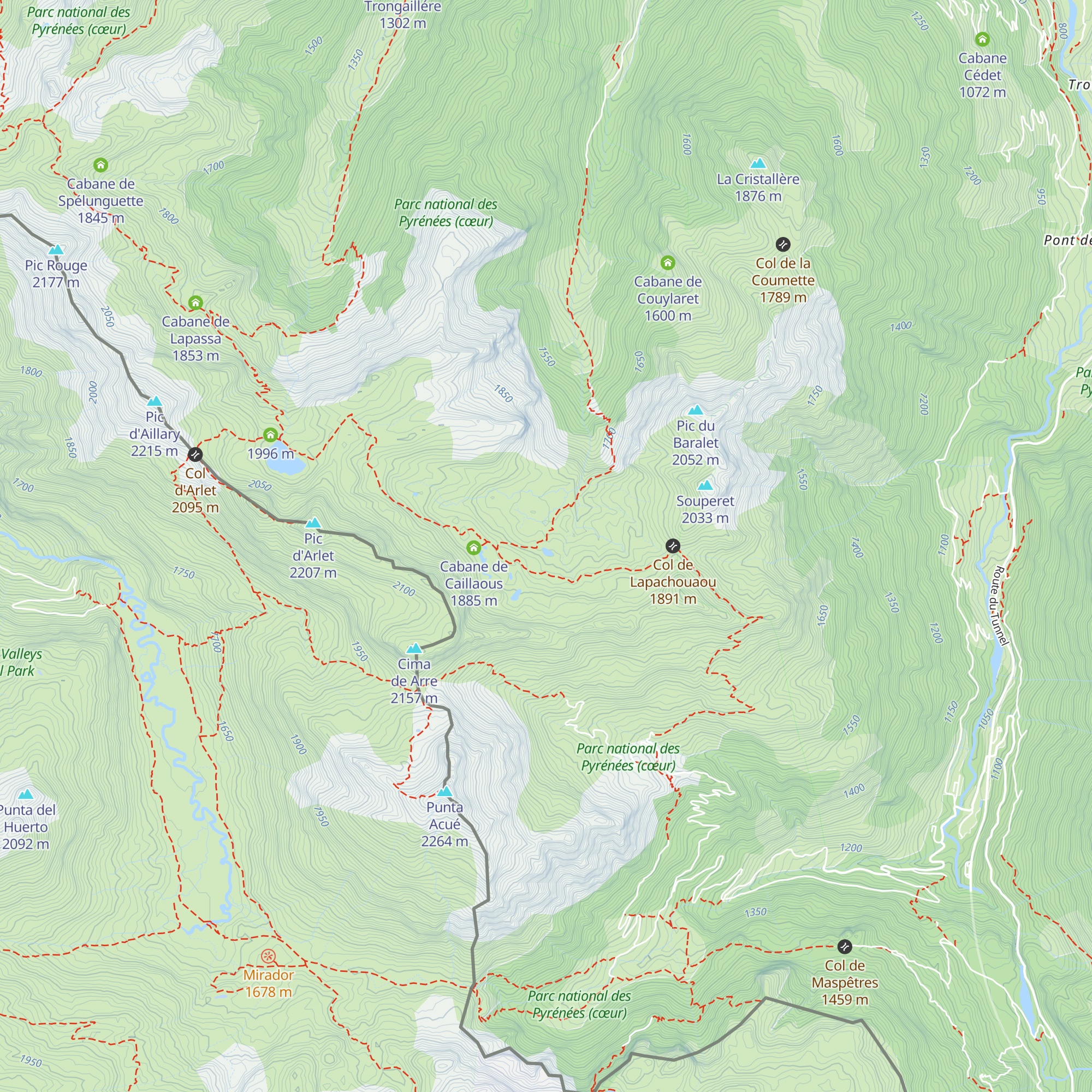 Cabane de Gourgue Sec map