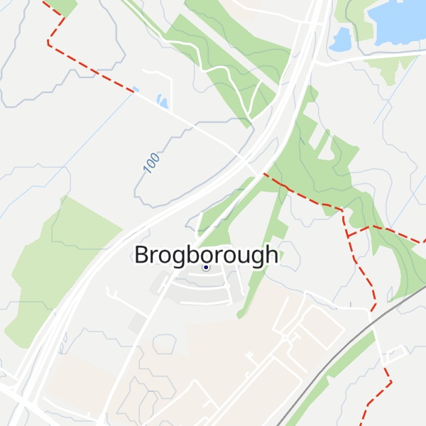 Map of Brogborough Hill