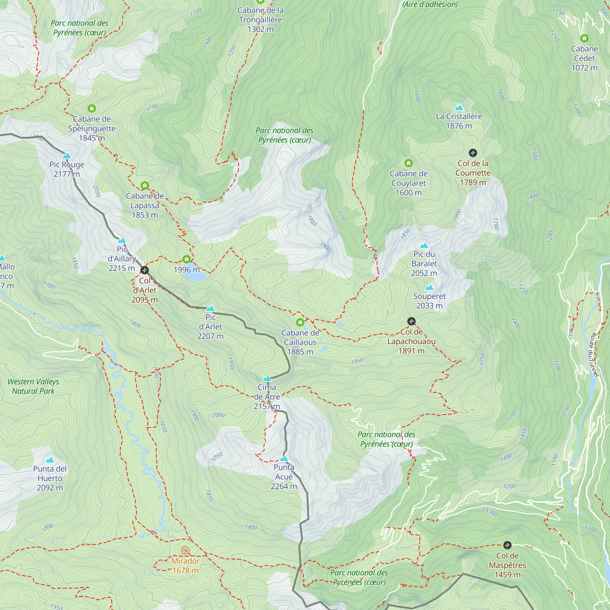 Cabane de Lurbe map