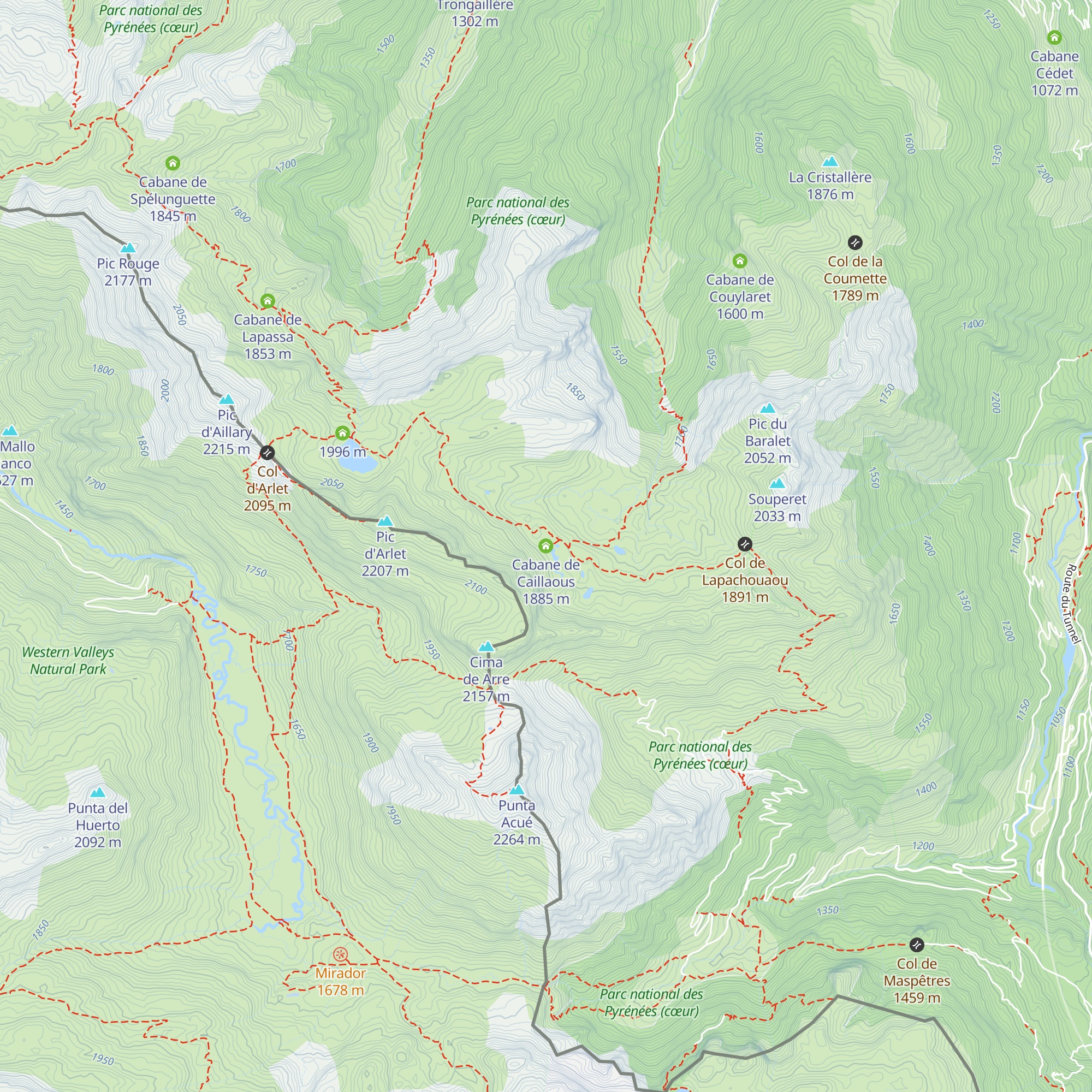 Cabane de Caillaous map