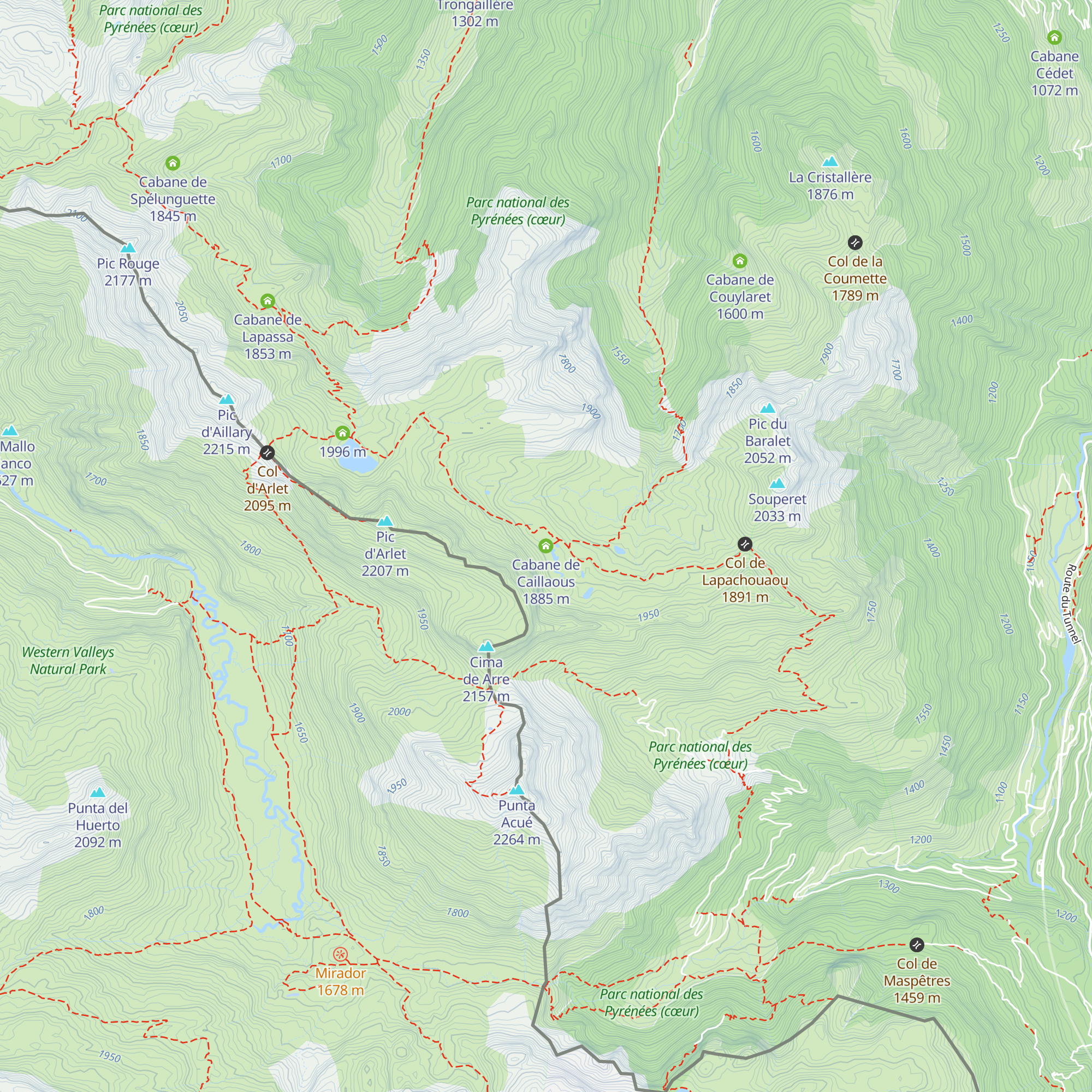 Cabane de Caillaous map