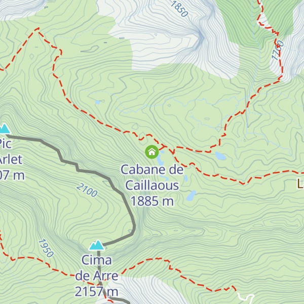 Map of Cabane de Caillaous