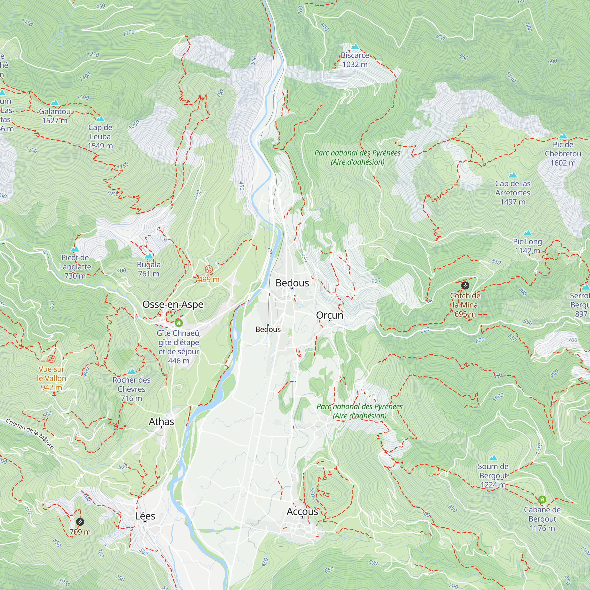 Office de Tourisme de la Vallée d'Aspe map
