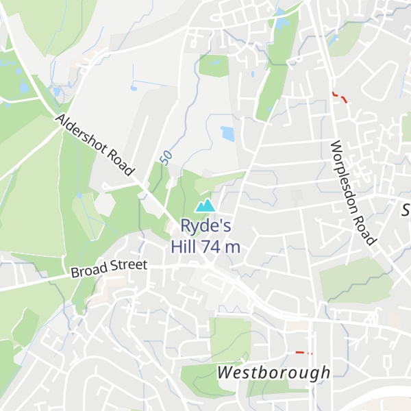 Map of Ryde's Hill