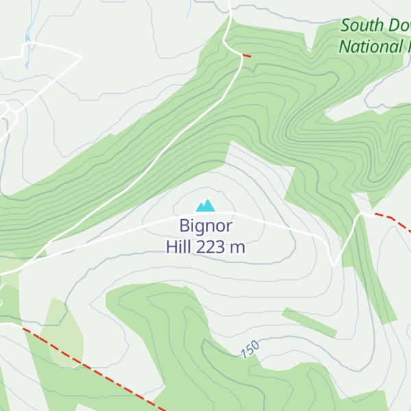 Map of Bignor Hill