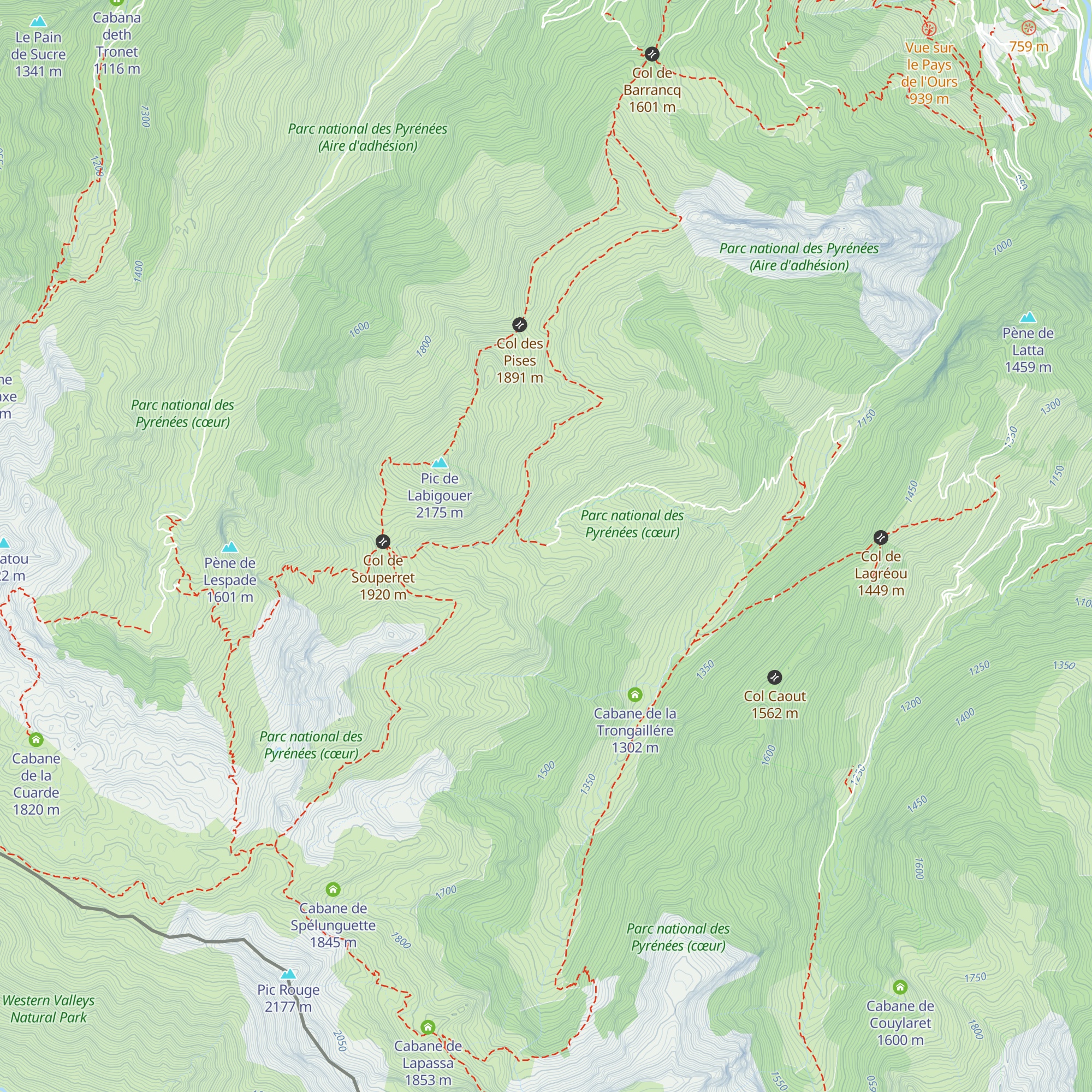 Cabane de Saoutelle map