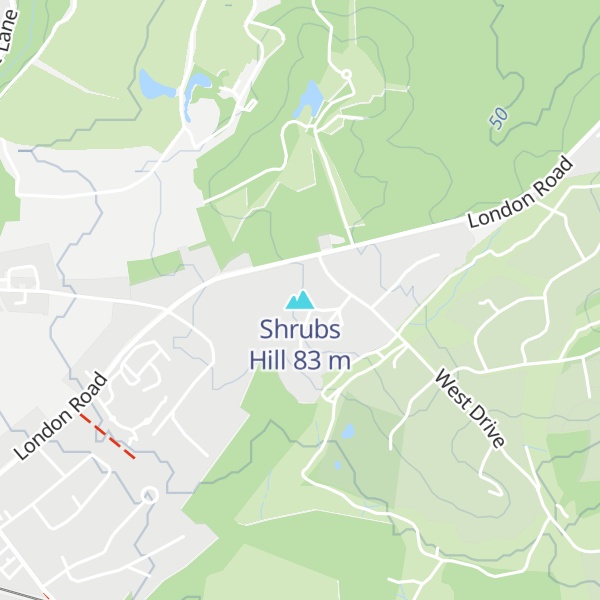 Map of Shrubs Hill