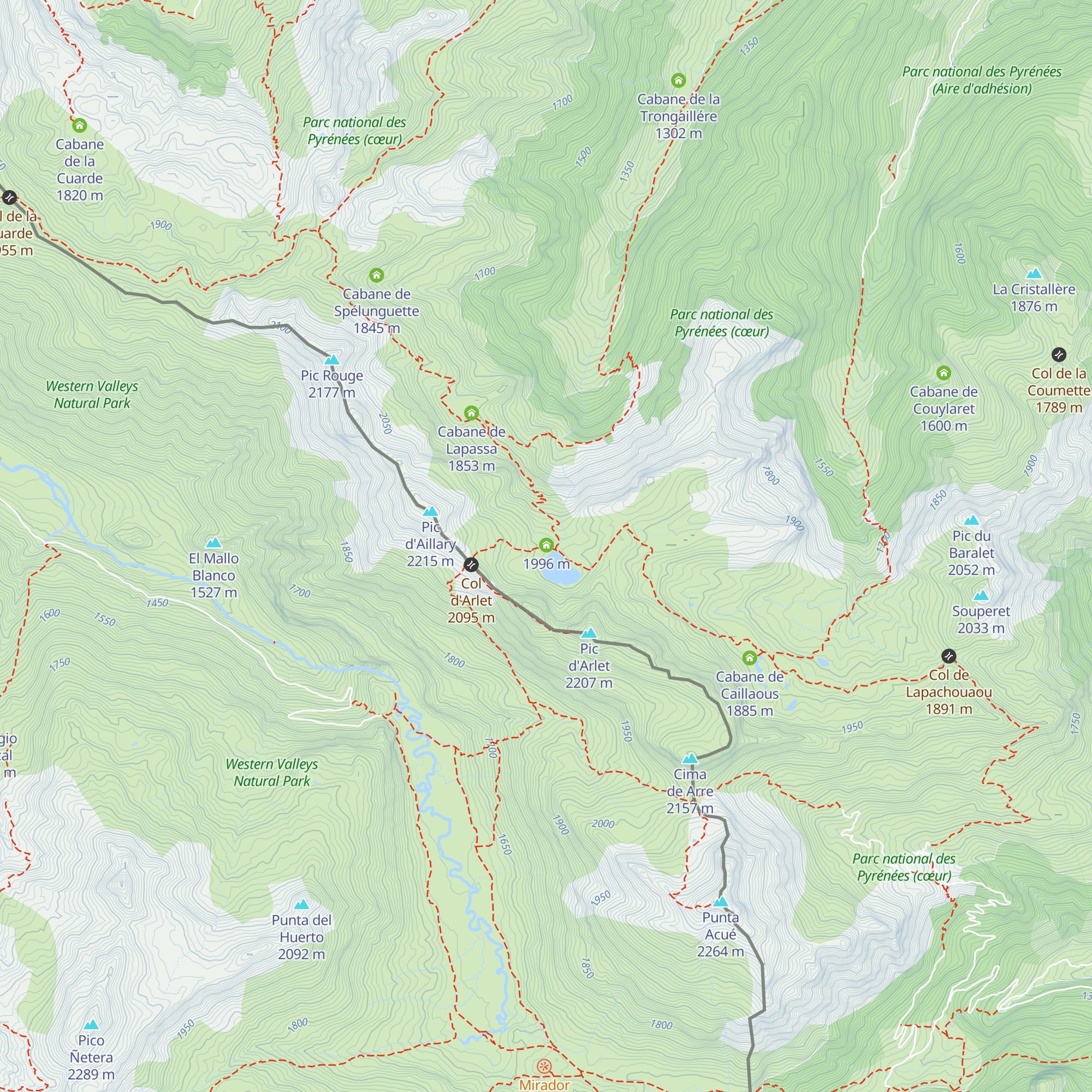 Refuge d'Arlet map