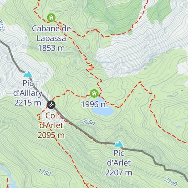 Map of Refuge d'Arlet
