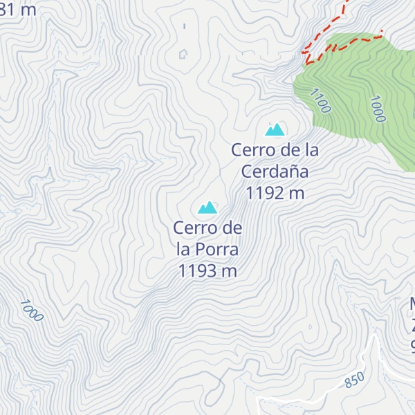 Map of Cerro de la Porra