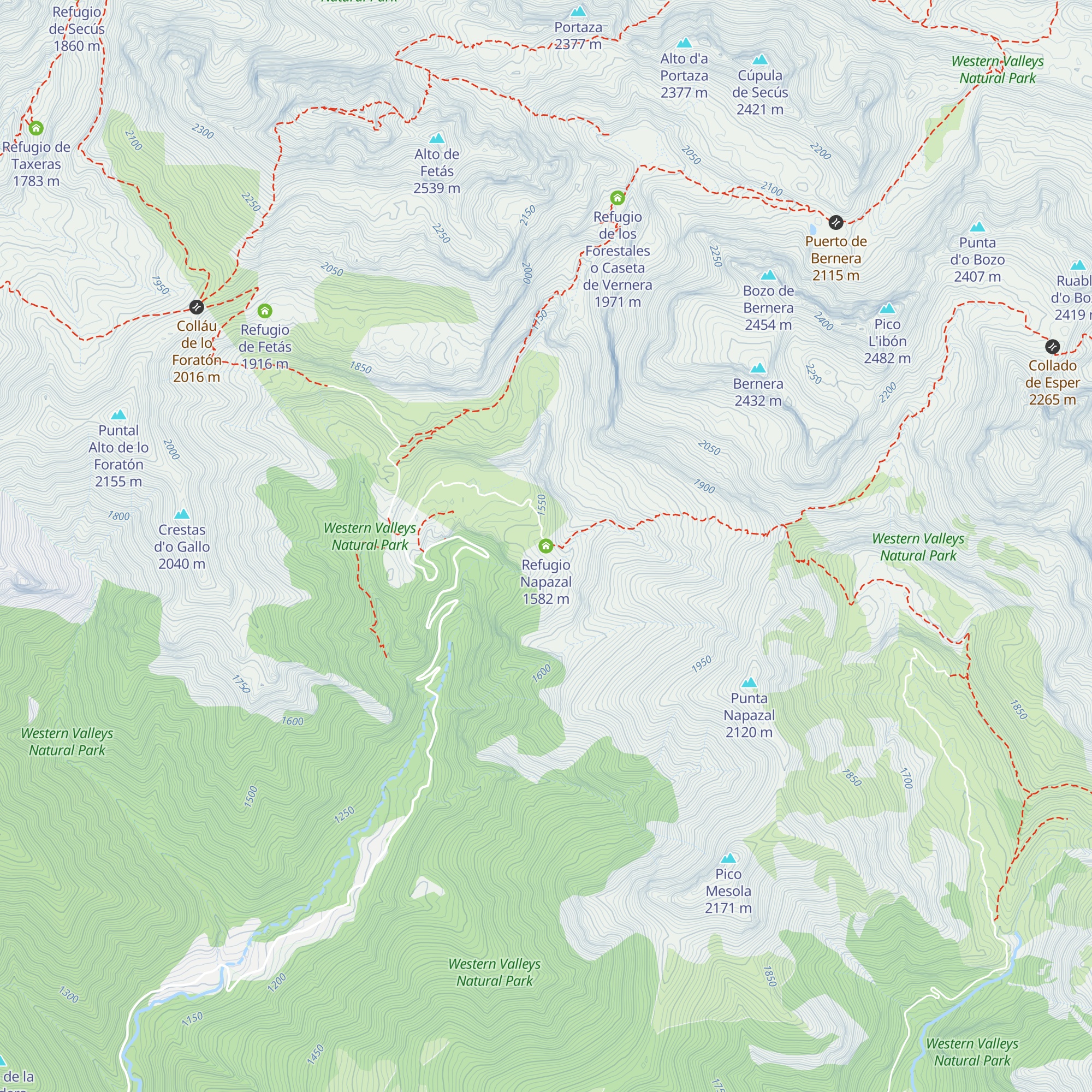 Refugio Napazal map