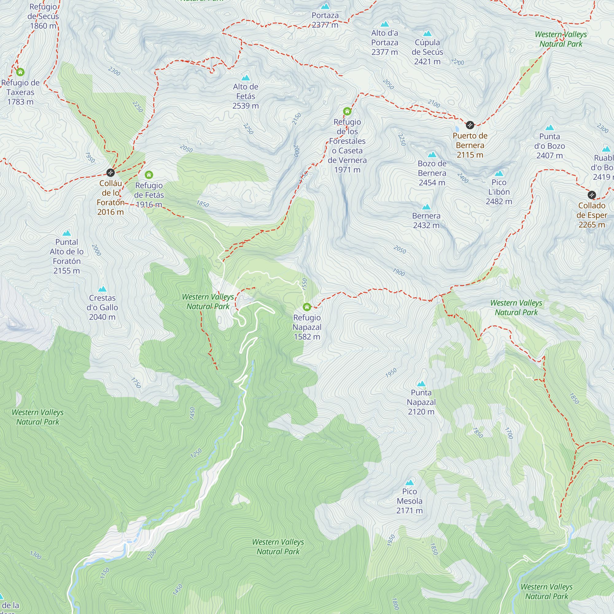 Refugio Napazal map