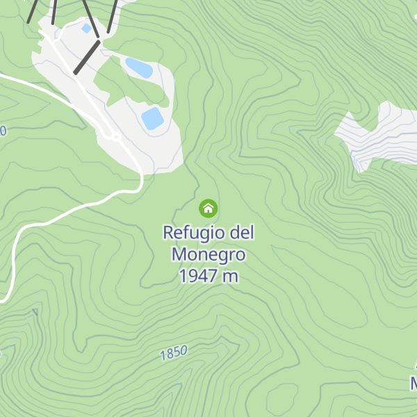 Map of Refugio del Monegro