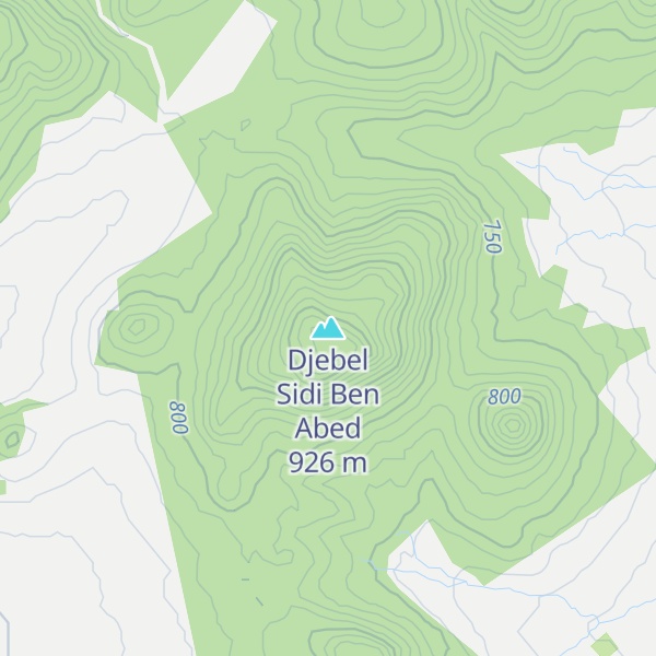 Map of Djebel Sidi Ben Abed