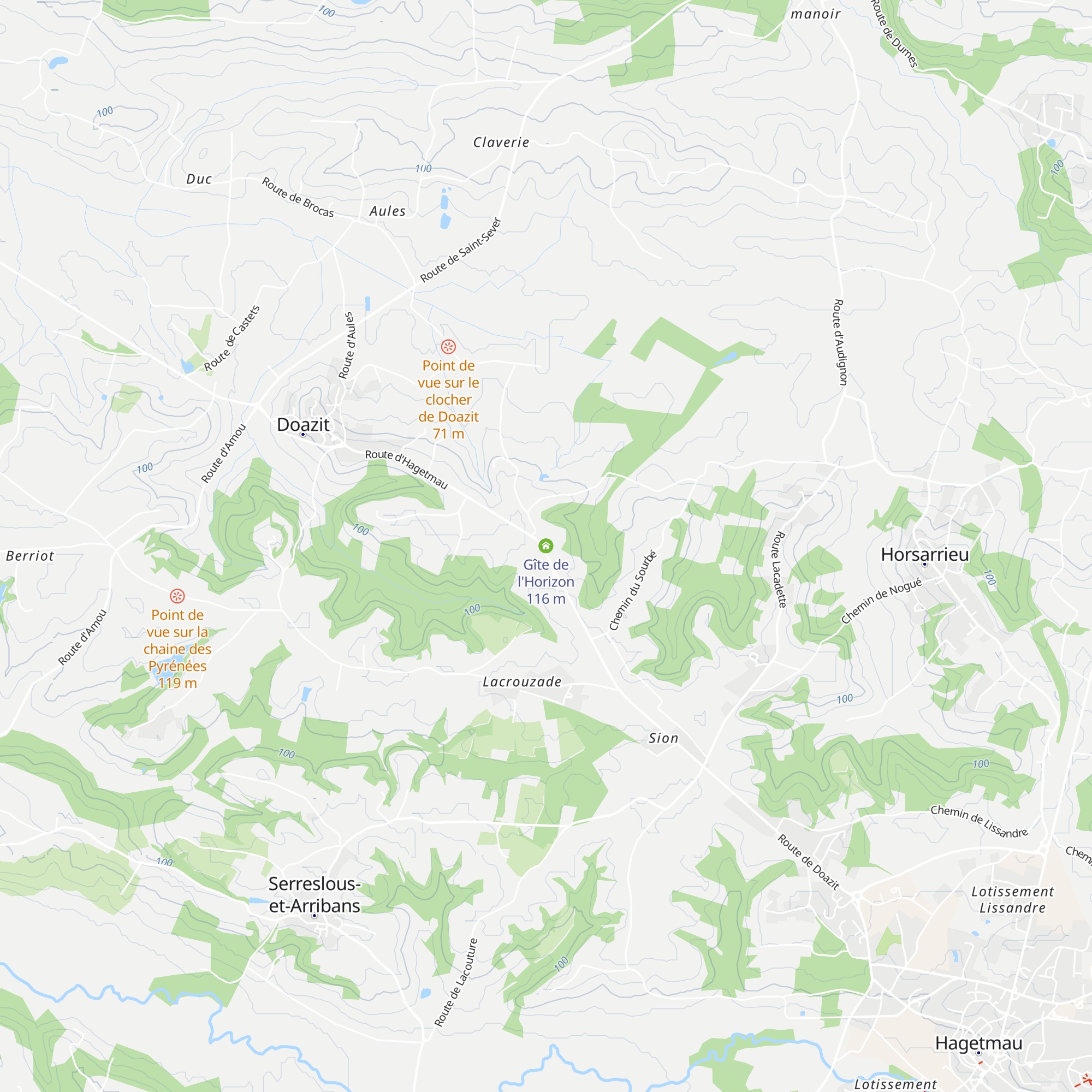 Gîte de l'Horizon map