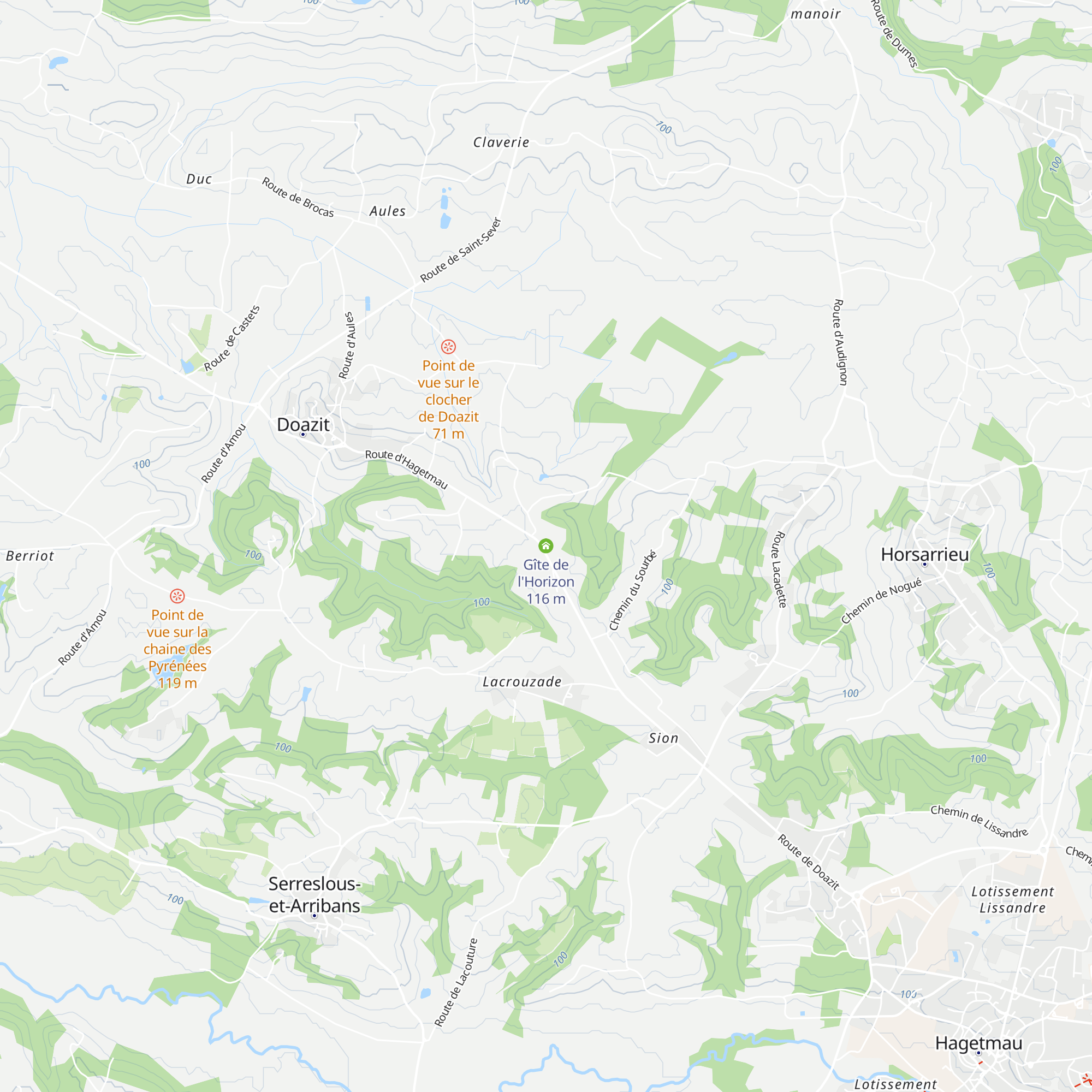 Gîte de l'Horizon map